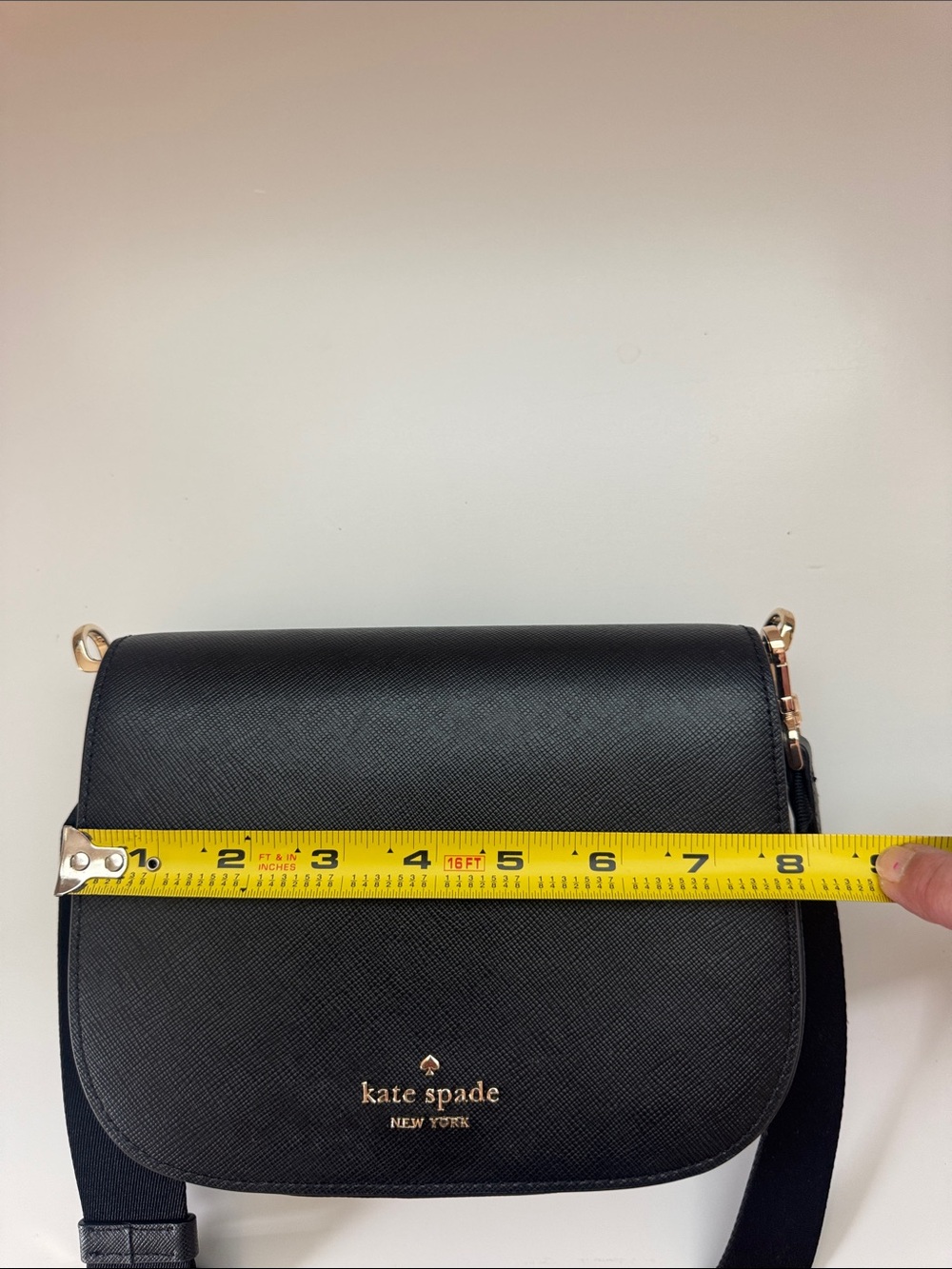 Kate Spade Black Leather Crossbody with Gold Hardware - Picture 14 of 16